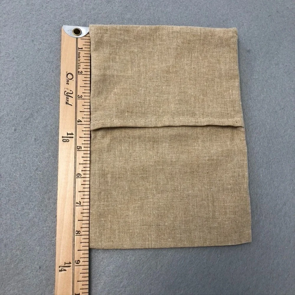 Authentic Gucci‎ Dust Bag Cotton Beige Small Foldover Pouch Travel Storage Gift